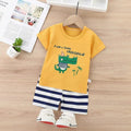 Kids Yellow Crocodile Print Night Suit Set