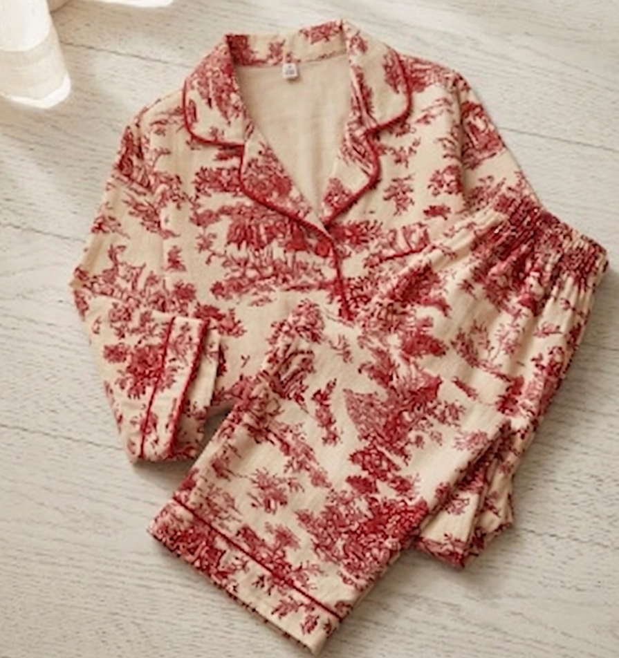 Red Toile Comfort Lounge Set