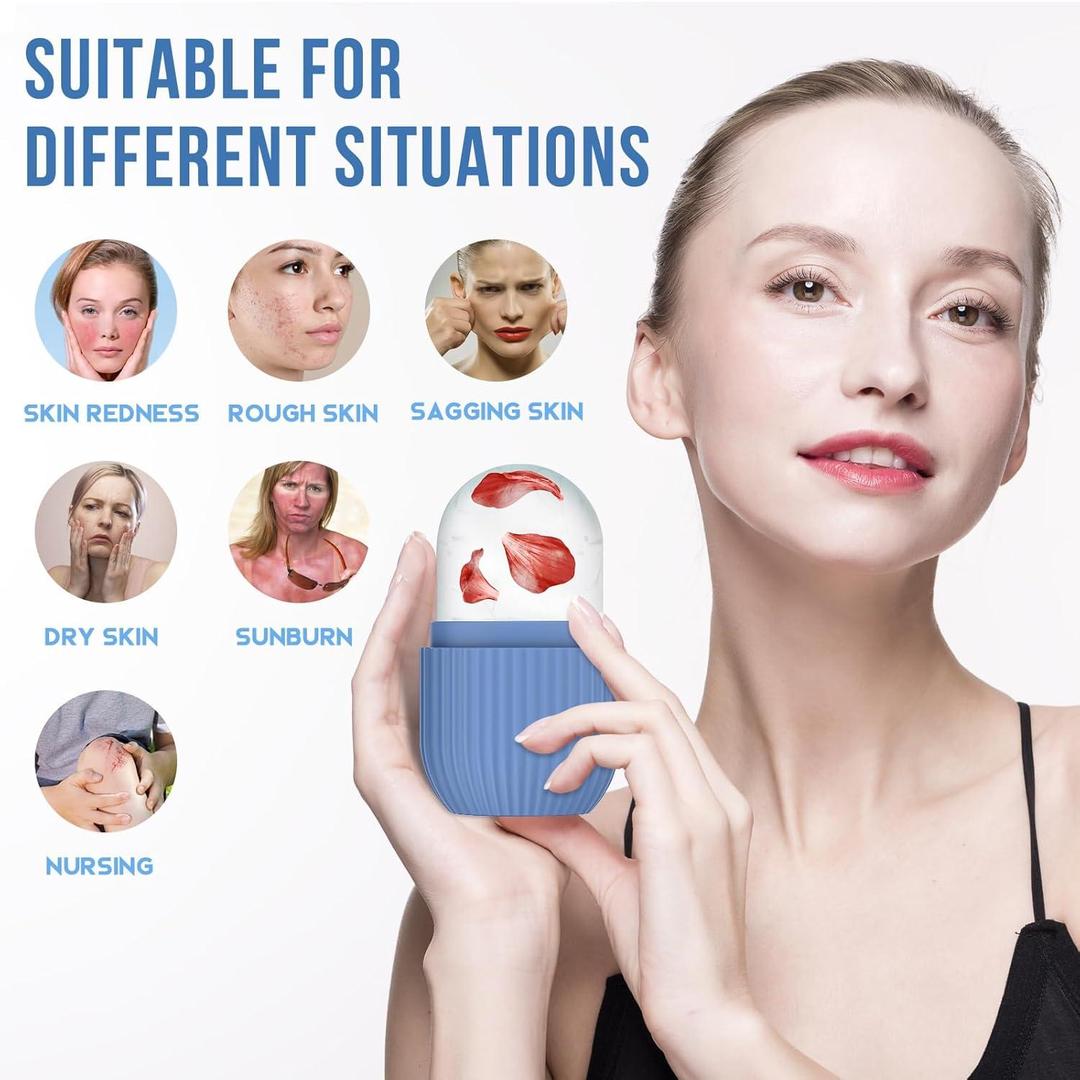 Face Ice Contour Roller Set of 2 Silicone