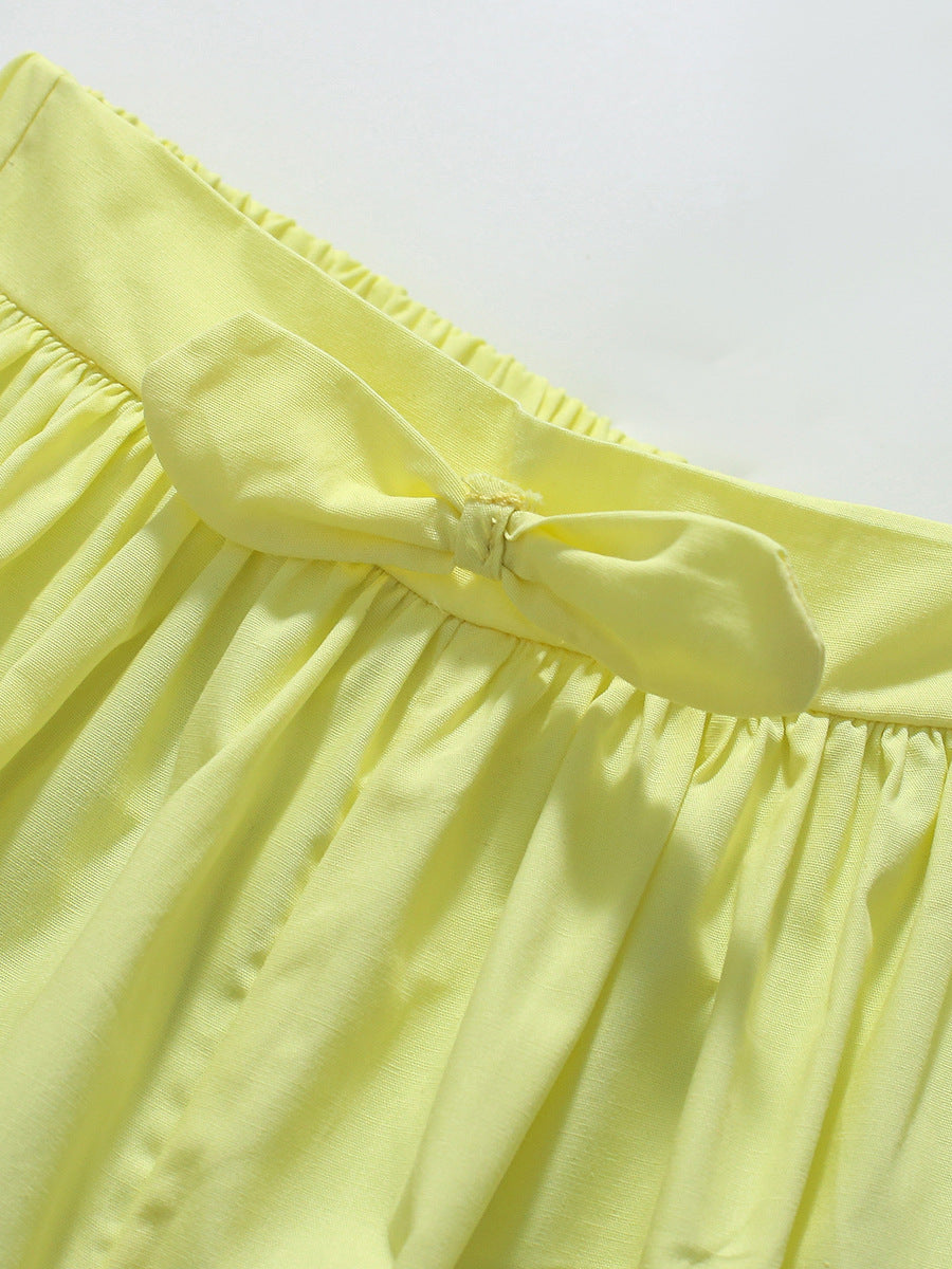 Kids Summer Suit Blue Yellow Polka Dot Pineapple