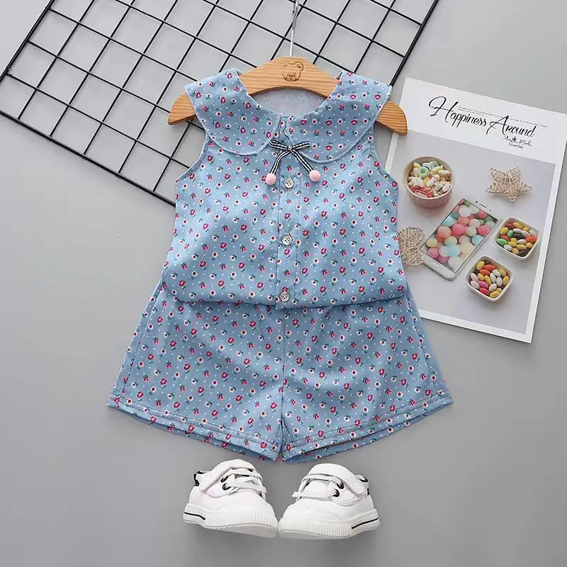 Floral shirt and shorts
